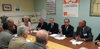 Visite du Président de la République à la Banque Alimentaire de la Mayenne