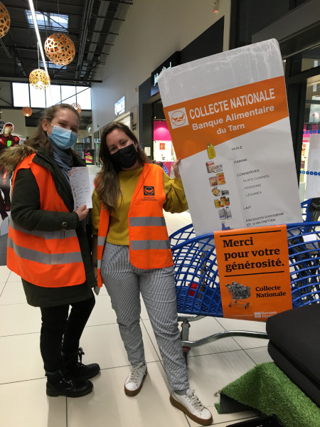 Collecte Banque alimentaire Graulhet Hannah Lidia Corps européen solidarité 600