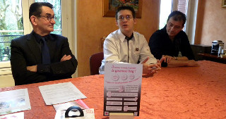 La présentation de l'opération a eu lieu hier matin au Balandre à Cahors, en présence de Gérard Miquel, Alexandre Marre et Hervé Bourg./Photo DDM, J-M. F.