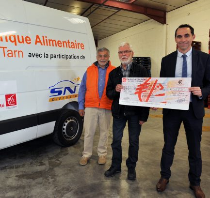 La remise du chèque.