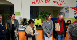 Les vœux du Sécours populaire vendredi./Photo DDM, D.C. 