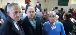 Le maire, Christophe Loizon et Hubert Dauga./ Photo DDM MC