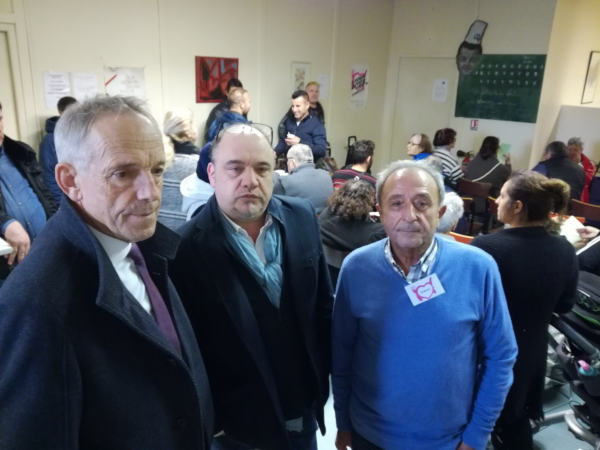 Le maire, Christophe Loizon et Hubert Dauga./ Photo DDM MC 