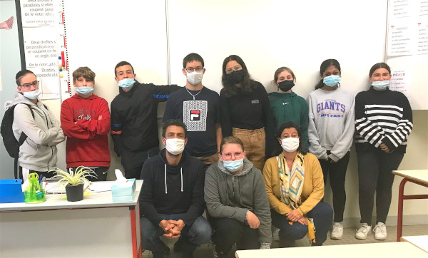 Le groupe Erasmus de la 4ème8 du Collège Bellevue. H.A.